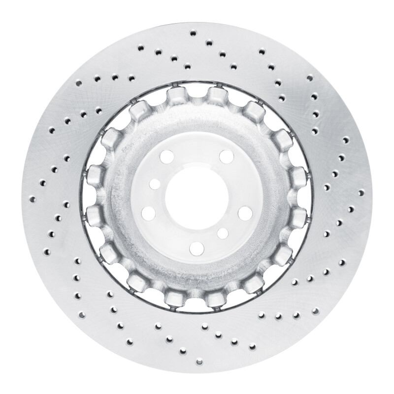 BMW M6 Brake Rotor (1) - Rear Left - R1 Concepts - Drilled Carbon Alloy GeoMET - `12-`19